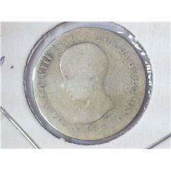 1892 SPAIN SILVER 50 CENTAVOS