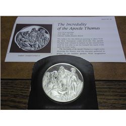 2 OZ STERLING SILVER REMBRANDT MEDAL PROOF