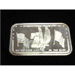 1 TROY OZ .999 FINE SILVER INGOT INTERNATIONAL