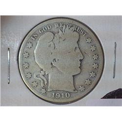 1910 BARBER HALF DOLLAR