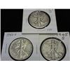 Image 1 : 1939-S, 42-S & 45-S WALKING LIBERTY HALF DOLLARS