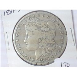 1881-S MORGAN SILVER DOLLAR