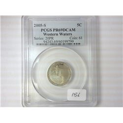 2005-S WESTERN WATERS NICKEL PCGS PR69 DCAM
