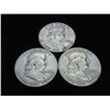 Image 1 : 1952, 52-D & 57-D FRANKLIN HALF DOLLARS
