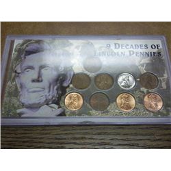 9 DECADES OF LINCOLN CENTS (AS SHOWN)