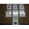 Image 1 : 7 ASSORTED SLABBED LINCOLN CENTS