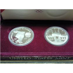 1983-84 US OLYMPIC 2 COIN SILVER DOLLAR SET (PF)