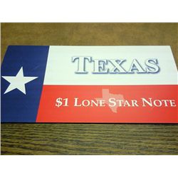 BEP TEXAS $1 LONESTAR NOTE 2001 FRN GEM UNC