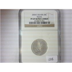 2004-S SILVER TEXAS QUARTER NGC PF69 ULTRA CAMEO