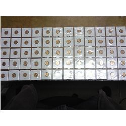 60 ASSORTED MINOR ERROR LINCOLN CENTS (UNC)