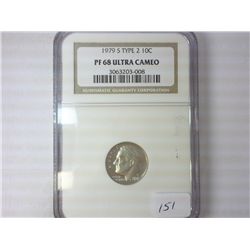 1979-S TYPE II ROOSEVELT DIME NGC PF68 ULTRA CAMEO