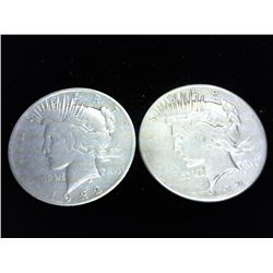 1922 & 22-S PEACE SILVER DOLLARS