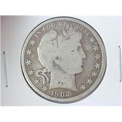 1902 BARBER HALF DOLLAR