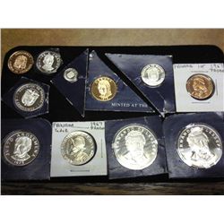 11 ASSORTED PANAMA PROOF COINS (AS SHOWN)