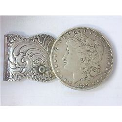MONTANA SILVER SMITHS SILVER MONEY CLIP W/1889 $