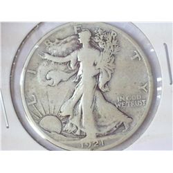 1921-S WALKING LIBERTY HALF DOLLAR (BETTER DATE)