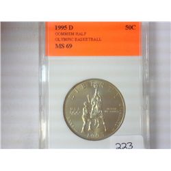 1995-D OLYMPIC BASKETBALL HALF DOLLAR MS69
