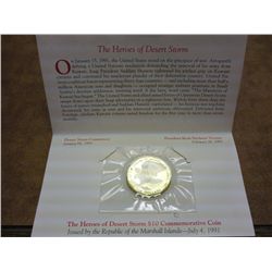 1991 MARSHALL ISLANDS $10 BRASS (UNC)