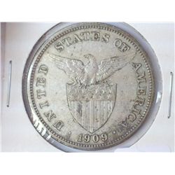 1909-S US/PHILIPINNES SILVER PESO .5144 OZ. ASW