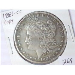 1881- CC MORGAN SILVER DOLLAR (COPY)