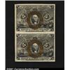Image 1 : Fr. 1232 5c Second Issue Vertical Pair Superb Gem New.