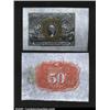 Image 1 : Fr. 1314SP 50c Second Issue Wide Margin Pair Very Choice New.
