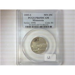 2005-S MINNESOTA QUARTER PCGS PR69 DCAM