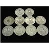 Image 2 : 10 ASSORTED 40'S WASHINGTON SILVER QUARTERS