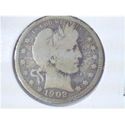 1902-O BARBER QUARTER