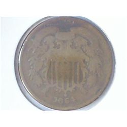 1864 TWO CENT PIECE