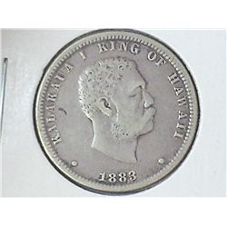 1883 HAWAII QUARTER DOLLAR