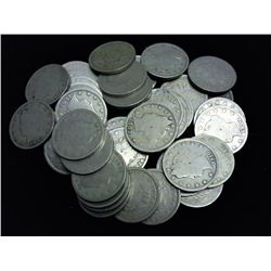 40 ASSORTED LIBERTY "V" NICKELS