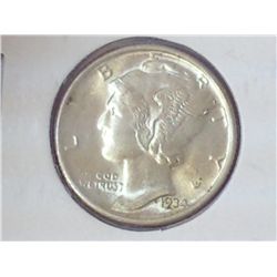 1934 MERCURY DIME MS64