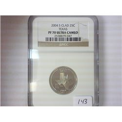 2004-S TEXAS QUARTER NGC PF70 ULTRA CAMEO