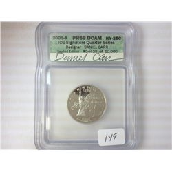 2001-S NEW YORK QUARTER ICG PR69 DCAM