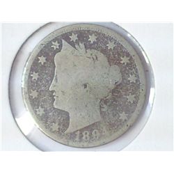 1894 LIBERTY "V" NICKEL