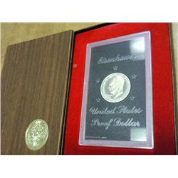 1974-S IKE SILVER DOLLAR PROOF (BROWN PACK)