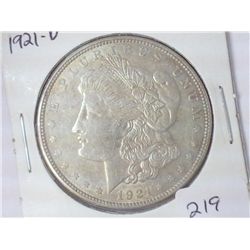 1921-D MORGAN SILVER DOLLAR