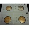 Image 2 : 1937-D,39-P,40 & 47 LINCOLN CENTS (RED BU)