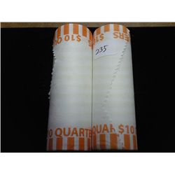 ROLLS OF 2002 P/D OHIO QUARTERS (UNC)