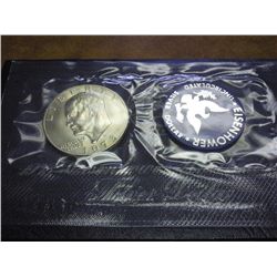 1973-S IKE SILVER DOLLAR (UNC) (BLUE PACK)