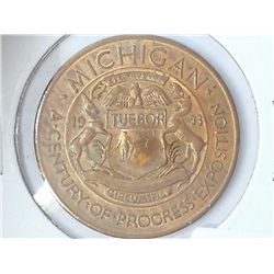 1933 CENTURY OF PROGRESS EXPO MICHIGAN DOLLAR