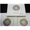 Image 1 : 1905,07 & 13 BARBER DIMES