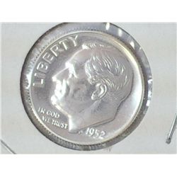 1952 SILVER ROOSEVELT DIME PROOF 65