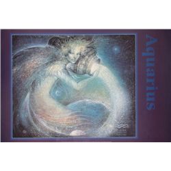4 Zodiac Posters Aquarius Aries Cancer Capricorn 24x36