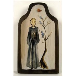 Original Painting on Board St. Saint Francis of Assisi