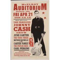 Johnny Cash, Waterloo, Iowa, 1967 Concert Poster