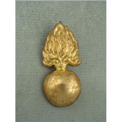 ORIGINAL FRENCH KEPI WWI ARTILLERY INSIGNIA-GOLD PLATED