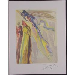 After Dali Divine Comedy TWO CIRCLES OF SPIRITS Print