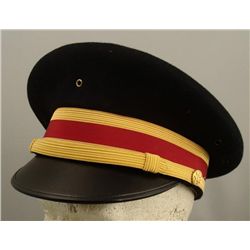 VINTAGE ARMY OFFICERS GRADE VISOR HAT-GOLD BRAID 7 CHIN